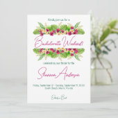 Uitnodiging voor Tropische Bachelorette (Staand voorkant)