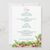 Uitnodiging voor Tropische Bachelorette (Achterkant)