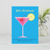 Uitnodiging voor Tropische Bachelorette (Staand voorkant)