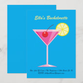 Uitnodiging voor Tropische Bachelorette (Voorkant / Achterkant)