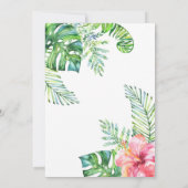 Uitnodiging voor Tropische Beach Bridal Shower (Achterkant)