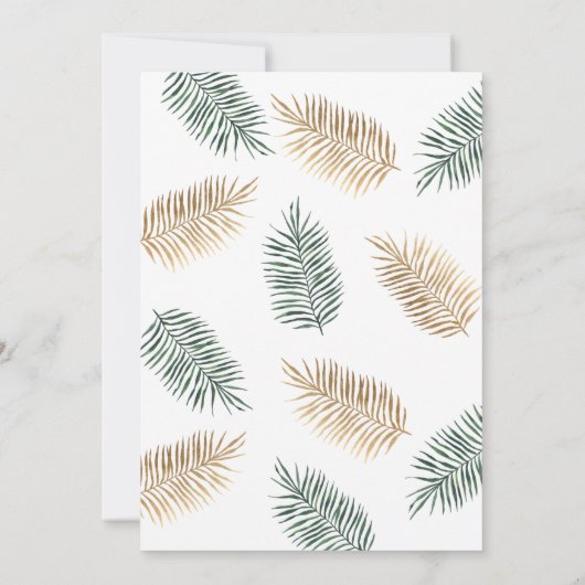 Uitnodiging voor Tropische Beach Bridal Shower (Achterkant)