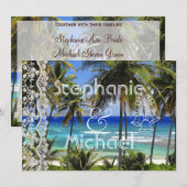 Uitnodiging voor Tropische Bestemmingsweddenschapp (Voorkant / Achterkant)