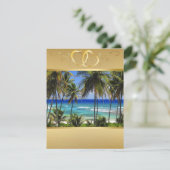 Uitnodiging voor Tropische Bestemmingsweddenschapp (Staand voorkant)