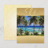 Uitnodiging voor Tropische Bestemmingsweddenschapp (Voorkant / Achterkant)