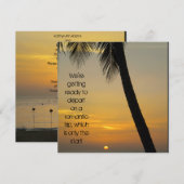 Uitnodiging voor Tropische Bestemmingsweddenschapp (Voorkant / Achterkant)