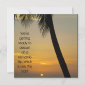 Uitnodiging voor Tropische Bestemmingsweddenschapp (Voorkant)