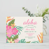 Uitnodiging voor tropische bloemen (Staand voorkant)