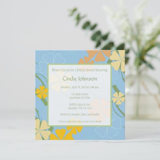 Uitnodiging voor Tropische Bridal - Aangepaste fot (Staand voorkant)