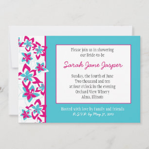 uitnodiging voor Tropische bridal Shower