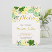 Uitnodiging voor Tropische Bridal Shower (Staand voorkant)
