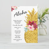 Uitnodiging voor Tropische Bridal Shower (Staand voorkant)