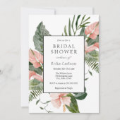 Uitnodiging voor Tropische Bridal Shower (Voorkant)