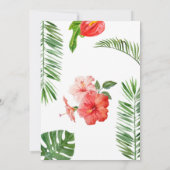 Uitnodiging voor Tropische Bridal Shower (Achterkant)