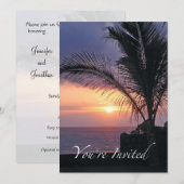 Uitnodiging voor Tropische Bridal Shower (Voorkant / Achterkant)