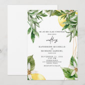 Uitnodiging voor Tropische bruiloft rond Middellan (Voorkant / Achterkant)