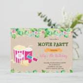 Uitnodiging voor Tropische buitenfilmparty (Staand voorkant)