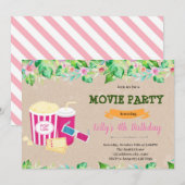 Uitnodiging voor Tropische buitenfilmparty (Voorkant / Achterkant)