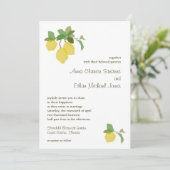 Uitnodiging voor Tropische Citrus Wedding (Staand voorkant)