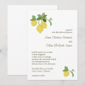 Uitnodiging voor Tropische Citrus Wedding (Voorkant / Achterkant)