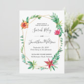 uitnodiging voor Tropische Floral Terrarium Weddin (Staand voorkant)