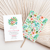 Uitnodiging voor Tropische florale strandstrandbru