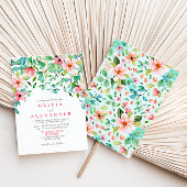 Uitnodiging voor Tropische florale strandstrandbru