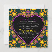 Uitnodiging voor Tropische Hippie Love Batik Dinne (Achterkant)