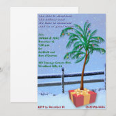 Uitnodiging voor Tropische kerstfeestdagen (Voorkant / Achterkant)