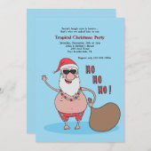 Uitnodiging voor Tropische kerstfeestdagen (Voorkant / Achterkant)