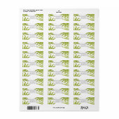 Uitnodiging voor Tropische Leaves Summer Elegant W Etiket (Full Sheet)