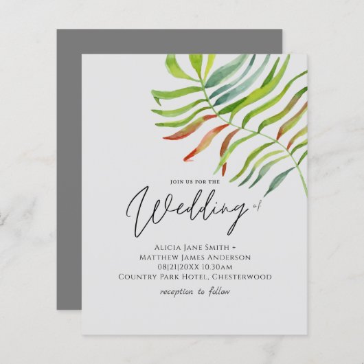 Uitnodiging voor tropische lekkage-uitwijking (Voorkant / Achterkant)