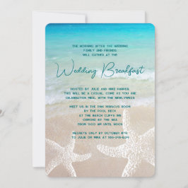 Uitnodiging voor tropische Ocean Beach Wedding Bre