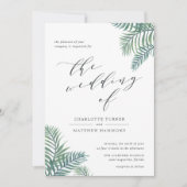 Uitnodiging voor Tropische olievrouwweddenschappen (Voorkant)