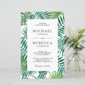 Uitnodiging voor Tropische Palm Budget Weddenschap (Staand voorkant)