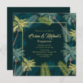 uitnodiging voor tropische palmen (Voorkant / Achterkant)