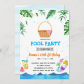 Uitnodiging voor tropische picknick brunch bij het (Voorkant / Achterkant)