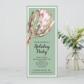 Uitnodiging voor Tropische Protea Holiday met kers (Staand voorkant)