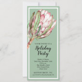 Uitnodiging voor Tropische Protea Holiday met kers (Voorkant)