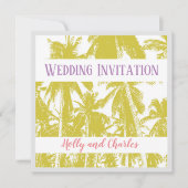 Uitnodiging voor Tropische stijl Weddenschap (Voorkant)