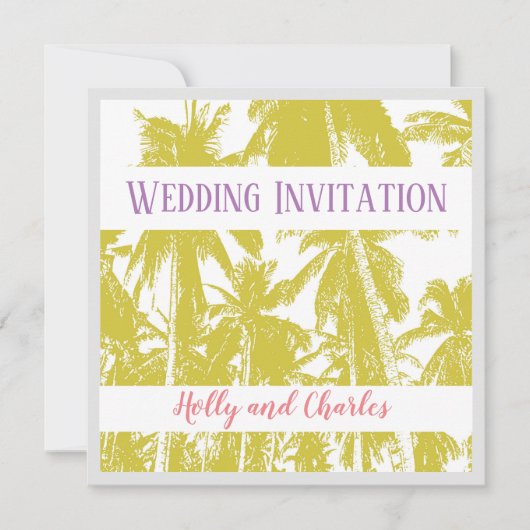 Uitnodiging voor Tropische stijl Weddenschap (Voorkant)