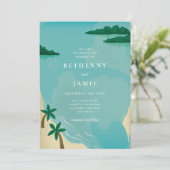 Uitnodiging voor tropische straterbestemmingen (Staand voorkant)