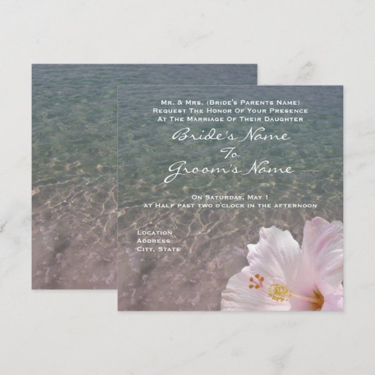 Uitnodiging voor tropische straterbestemmingen (Voorkant / Achterkant)