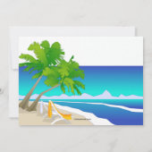 Uitnodiging voor Tropische Sun Bachelorette (Achterkant)