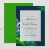 Uitnodiging voor Tropische virtuele Shower (Voorkant / Achterkant)