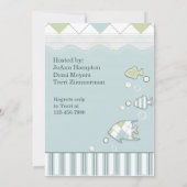 Uitnodiging voor tropische vissoorten Baby shower (Achterkant)