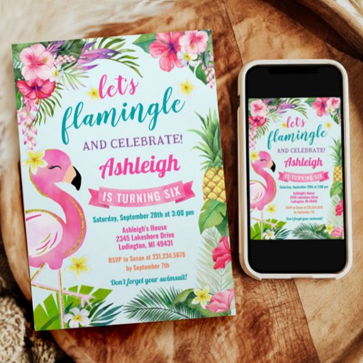 Uitnodiging voor tropische zomer 6e verjaardag