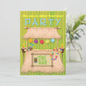 Uitnodiging voor Tropische Zomer Tiki Hawaiian (Staand voorkant)