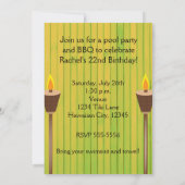 Uitnodiging voor Tropische Zomer Tiki Hawaiian (Achterkant)