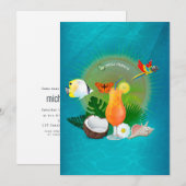 Uitnodiging voor tropische zomerbakken (Voorkant / Achterkant)